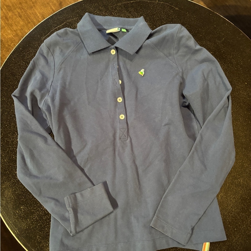 Birdies women’s Navy Long Sleeve Polo Shirt size medium worn once